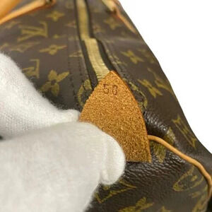 LOUIS VUITTON Keepall Monogram Boston Bag Travel Handbag AB